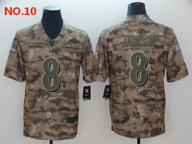 Men's Baltimore Ravens 8 Lamar Jackson Jesey NO.10;